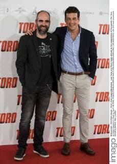 Luis Tosar and Mario Casas attends to the presentation of the spanish film Toro at Hotel Hesperia in Madrid, April 19,2016.  (20160419031)