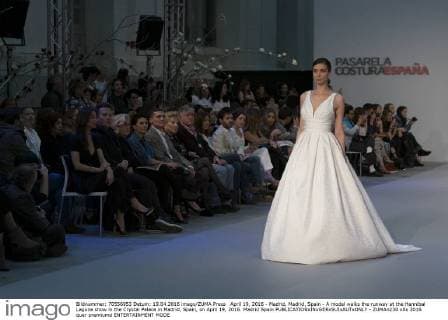 April 19, 2016 - Madrid, Madrid, Spain - A model walks the runway at the Hannibal Laguna show in the Crystal Palace in Madrid, Spain, on April 19, 2016. Madrid Spain  - ZUMAn230