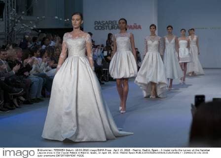 April 19, 2016 - Madrid, Madrid, Spain - A model walks the runway at the Hannibal Laguna show in the Crystal Palace in Madrid, Spain, on April 19, 2016. Madrid Spain  - ZUMAn230