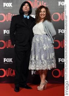 Rom, Red Carpet änlässlich der TV Serie Outcast Andrea Sambucco (Ruggero de i Timidi) con la moglie GioiaxBotteghi  0