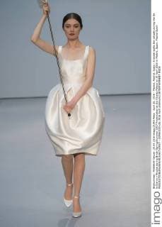 April 20, 2016 - Madrid, Madrid, Spain - A model walks the catwalk during the De la Cierva y Nicolas during Bridal Spring Summer 2017 Presentation at the Cibeles Palace on 20 April 2016 in Madrid, Spain. Madrid Spain  - ZUMAn230