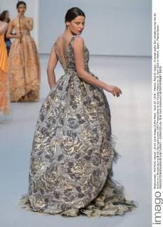 April 20, 2016 - Madrid, Madrid, Spain - A model walks the catwalk during the De la Cierva y Nicolas during Bridal Spring Summer 2017 Presentation at the Cibeles Palace on 20 April 2016 in Madrid, Spain. Madrid Spain  - ZUMAn230