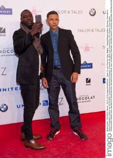 Omar Sy und Roschdy Zem (Regie) - Deutschlandpremiere Monsieur Chocolat im Delphi Filmpalast in Berlin am 20.04.2016. Deutschlandpremiere Monsieur Chocolat