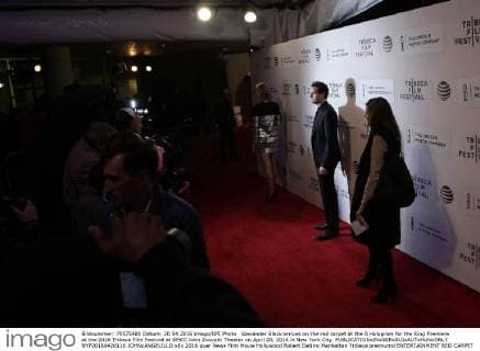Alexander Black arrives on the red carpet at the A Hologram for the King Premiere at the 2016 Tribeca Film Festival at BMCC John Zuccotti Theater on April 20, 2016 in New York City.  NYP20160420116 JOHNxANGELILLO
