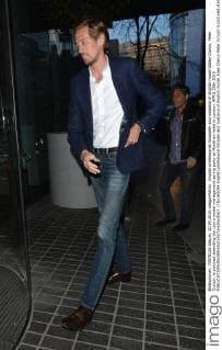 English professional footballer and husband of English model Abbey Clancy, Peter Crouch, is pictured attending the Leni s model management spring party at Mondrian hotel in London. APRIL 20th 2016  LTNx161084