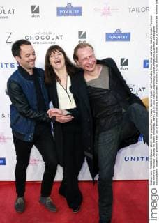 Nikolai Kinski mit Freundin Ina Paule Klink und Victor Schefe bei der Premiere des Kinofilms Monsieur Chocolat im Delphi Filmpalast. Berlin, 20.04.2016 Foto:xT.xBartillax xFuturexImage
