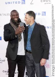 Omar Sy und Roschdy Zem bei der Premiere des Kinofilms Monsieur Chocolat im Delphi Filmpalast. Berlin, 20.04.2016 Foto:xT.xBartillax xFuturexImage