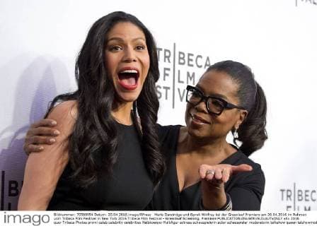 Merle Dandridge und Oprah Winfrey bei der Greenleaf Premiere am 20.04.2016 im Rahmen vom Tribeca Film Festival in New York 2016 Tribeca Film Festival - Greenleaf Screening, Premiere 