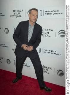 USA: Hologram for the King premiere at TFF Tom Hanks attends premiere of Hologram for the King movie during Tribeca Film Festival at BMCC  LevxRadin
