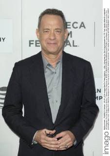 USA: Hologram for the King premiere at TFF Tom Hanks attends premiere of Hologram for the King movie during Tribeca Film Festival at BMCC  LevxRadin