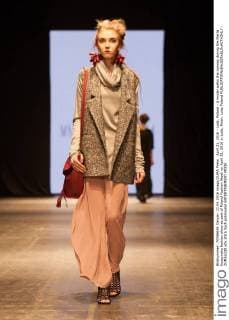 April 21, 2016 - Lodz, Poland - A model walks the runway during the Marta Kuszynska fashion show as part of Poland Fashion Week on April 21, 2016 in Lodz, Polan. Lodz Poland  - ZUMAn230