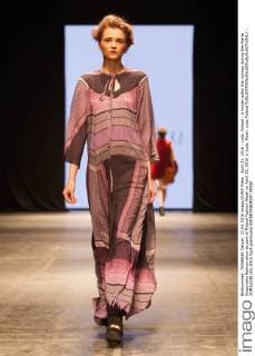 April 21, 2016 - Lodz, Poland - A model walks the runway during the Marta Kuszynska fashion show as part of Poland Fashion Week on April 21, 2016 in Lodz, Polan. Lodz Poland  - ZUMAn230