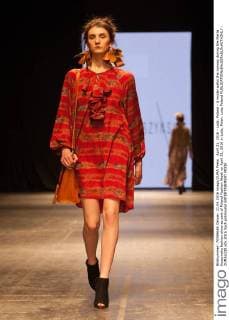 April 21, 2016 - Lodz, Poland - A model walks the runway during the Marta Kuszynska fashion show as part of Poland Fashion Week on April 21, 2016 in Lodz, Polan. Lodz Poland  - ZUMAn230