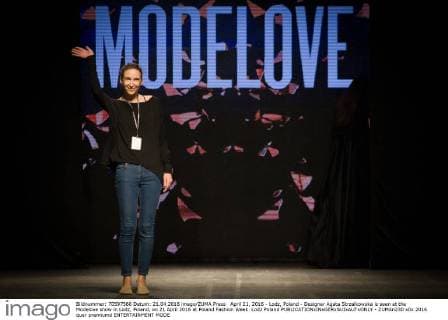 April 21, 2016 - Lodz, Poland - Designer Agata Strzalkowska is seen at the Modelove show in Lodz, Poland, on 21 April 2016 at Poland Fashion Week. Lodz Poland  - ZUMAn230