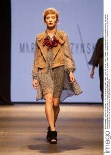 April 21, 2016 - Lodz, Poland - A model walks the runway during the Marta Kuszynska fashion show as part of Poland Fashion Week on April 21, 2016 in Lodz, Polan. Lodz Poland  - ZUMAn230