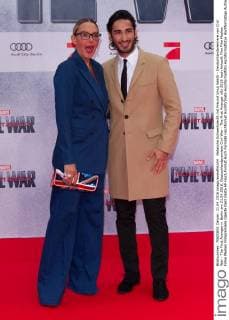 Natascha Ochsenknecht mit Freund Umut Kekilli - Deutschlandpremiere von Civil War - The First Avenger in Berlin am 21.04.2016. Deutschlandpremiere Civil War - The First Avenger