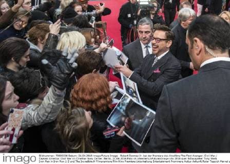 Robert Downey Jr. bei der Premiere des Kinofilms The First Avenger: Civil War Captain America: Civil War im CineStar Sony Center. Berlin, 21.04.2016 Foto:xK.xWernerx xFuturexImage