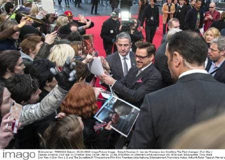 Robert Downey Jr. bei der Premiere des Kinofilms The First Avenger: Civil War Captain America: Civil War im CineStar Sony Center. Berlin, 21.04.2016 Foto:xK.xWernerx xFuturexImage