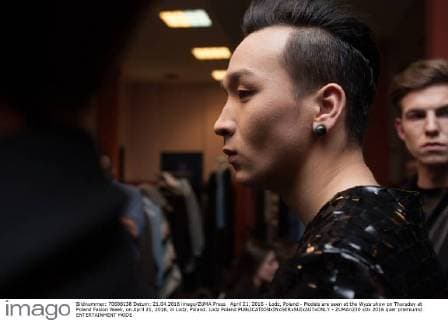 April 21, 2016 - Lodz, Poland - Models are seen at the Wyza show on Thursday at Poland Fasion Week, on April 21, 2016, in Lodz, Poland. Lodz Poland  - ZUMAn230