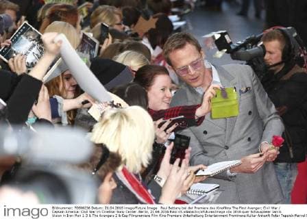 Paul Bettany bei der Premiere des Kinofilms The First Avenger: Civil War Captain America: Civil War im CineStar Sony Center. Berlin, 21.04.2016 Foto:xS.xGabschx xFuturexImage