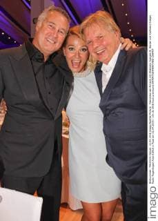 Franziska van Almsick mit Ehemann Juergen B. Harder und Karlheinz Koegel, Radio Regenbogen Award 2016 in Rust am 22.04.2016