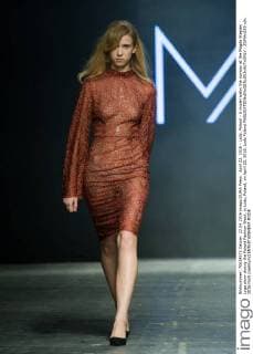 April 22, 2016 - Lodz, Poland - A model walks the runway at the Magda Stepien Lyga show during the Poland Fashion Week, in Lodz, Poland, on April 22, 2016. Lodz Poland  - ZUMAn230