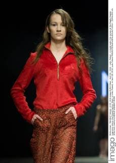 April 22, 2016 - Lodz, Poland - A model walks the runway at the Magda Stepien Lyga show during the Poland Fashion Week, in Lodz, Poland, on April 22, 2016. Lodz Poland  - ZUMAn230