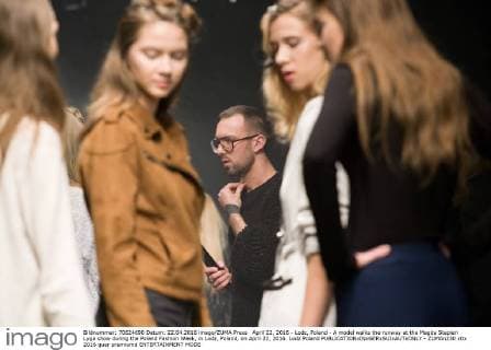 April 22, 2016 - Lodz, Poland - A model walks the runway at the Magda Stepien Lyga show during the Poland Fashion Week, in Lodz, Poland, on April 22, 2016. Lodz Poland  - ZUMAn230
