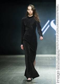 April 22, 2016 - Lodz, Poland - A model walks the runway at the Magda Stepien Lyga show during the Poland Fashion Week, in Lodz, Poland, on April 22, 2016. Lodz Poland  - ZUMAn230