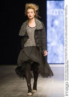 April 22, 2016 - Lodz, Poland - A model walks the runway at the Mara Gibbucci show during the Poland Fashion Week, in Lodz, Poland, on April 22, 2016. Lodz Poland  - ZUMAn230