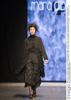 April 22, 2016 - Lodz, Poland - A model walks the runway at the Mara Gibbucci show during the Poland Fashion Week, in Lodz, Poland, on April 22, 2016. Lodz Poland  - ZUMAn230