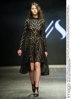 April 22, 2016 - Lodz, Poland - A model walks the runway at the Magda Stepien Lyga show during the Poland Fashion Week, in Lodz, Poland, on April 22, 2016. Lodz Poland  - ZUMAn230