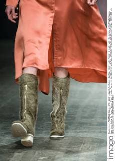 April 22, 2016 - Lodz, Poland - A model walks the runway at the Magda Stepien Lyga show during the Poland Fashion Week, in Lodz, Poland, on April 22, 2016. Lodz Poland  - ZUMAn230