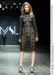 April 22, 2016 - Lodz, Poland - A model walks the runway at the Magda Stepien Lyga show during the Poland Fashion Week, in Lodz, Poland, on April 22, 2016. Lodz Poland  - ZUMAn230