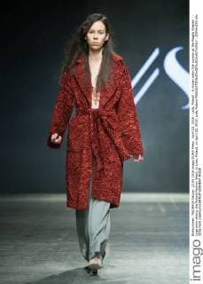 April 22, 2016 - Lodz, Poland - A model walks the runway at the Magda Stepien Lyga show during the Poland Fashion Week, in Lodz, Poland, on April 22, 2016. Lodz Poland  - ZUMAn230