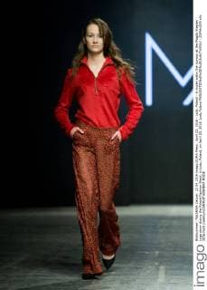 April 22, 2016 - Lodz, Poland - A model walks the runway at the Magda Stepien Lyga show during the Poland Fashion Week, in Lodz, Poland, on April 22, 2016. Lodz Poland  - ZUMAn230