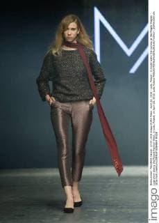 April 22, 2016 - Lodz, Poland - A model walks the runway at the Magda Stepien Lyga show during the Poland Fashion Week, in Lodz, Poland, on April 22, 2016. Lodz Poland  - ZUMAn230