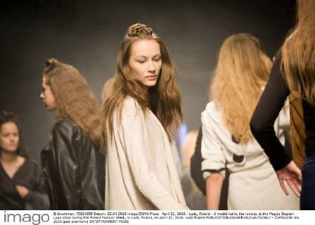 April 22, 2016 - Lodz, Poland - A model walks the runway at the Magda Stepien Lyga show during the Poland Fashion Week, in Lodz, Poland, on April 22, 2016. Lodz Poland  - ZUMAn230