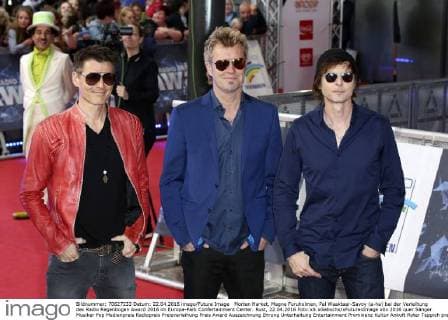 Morten Harket, Magne Furuholmen, Pal Waaktaar-Savoy (a-ha) bei der Verleihung des Radio Regenbogen Award 2016 im Europa-Park Confertainment Center. Rust, 22.04.2016 Foto:xS.xGabschx xFuturexImage