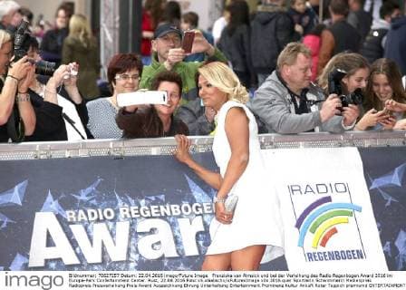 Franziska van Almsick und bei der Verleihung des Radio Regenbogen Award 2016 im Europa-Park Confertainment Center. Rust, 22.04.2016 Foto:xS.xGabschx xFuturexImage