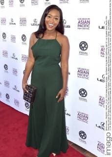 Aja Naomi King bei der Eröffnung des 32. Los Angeles Asian Pacific Film Festivals mit der Premiere von The Tiger Hunter im Aratani Theatre im Japanese American Cultural & Community Center. Los Angeles, 21.04.2016 Foto:xD.xStarbuckx xFuturexImage