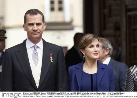 April 23, 2016 - Alcala De Henares, Madrid, Spain - King Felipe VI of Spain, Queen Letizia of Spain attended Cervantes Award to Fernando del Paso at the Alcala de Henares University on April 23, 2016 in Alcala de Henares, near of Madrid, Spain. Alcala De Henares Spain  - ZUMAg15_