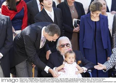 April 23, 2016 - Alcala De Henares, Madrid, Spain - King Felipe VI of Spain, Queen Letizia of Spain attended Cervantes Award to Fernando del Paso at the Alcala de Henares University on April 23, 2016 in Alcala de Henares, near of Madrid, Spain. Alcala De Henares Spain  - ZUMAg15_