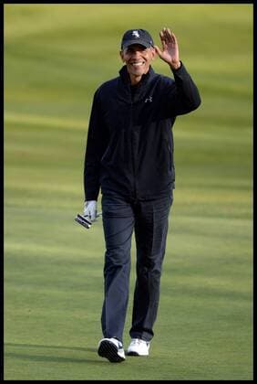 . 23 04 2016. London, United Kingdom. David Cameron and President Obama playing golf. The British Prime Minister David Cameron playing golf against the President of the United States, President Obama at golf at the Grove Golf Club.  xAndrewxParsonsx xi-Imagesx IIM-12491-0067
