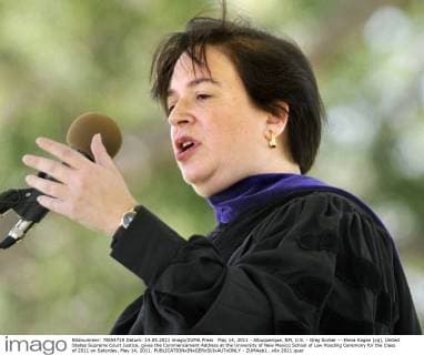May 14, 2011 - Albuquerque, NM, U.S. - Greg Sorber -- Elena Kagan (cq), United States Supreme Court Justice, gives the Commencement Address at the University of New Mexico School of Law Hooding Ceremony for the Class of 2011 on Saturday, May 14, 2011. - ZUMAab1_