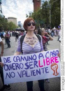 April 24, 2016 - Mexico City, Mexico City, MX - Protesters in Mexico City demanding an end to violence and harassment against women. Mexico City MX - ZUMAa136