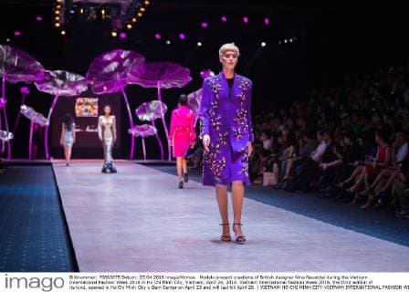 Models present creations of British designer Nina Naustdal during the Vietnam International Fashion Week 2016 in Ho Chi Minh City, Vietnam, April 24, 2016. Vietnam International Fashion Week 2016, the third edition of its kind, opened in Ho Chi Minh City s Gem Center on April 23 and will last till April 26. ) VIETNAM-HO CHI MINH CITY-VIETNAM INTERNATIONAL FASHION WEEK 2016 NguyenxLexHuyen 