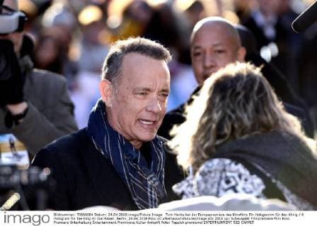 Tom Hanks bei der Europapremiere des Kinofilms Ein Hologramm für den König A Hologram for the King im Zoo Palast. Berlin, 24.04.2016 Foto:xC.xNiehausx xFuturexImage