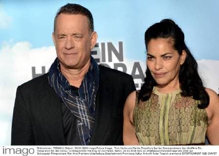 Tom Hanks und Sarita Choudhury bei der Europapremiere des Kinofilms Ein Hologramm für den König A Hologram for the King im Zoo Palast. Berlin, 24.04.2016 Foto:xC.xNiehausx xFuturexImage