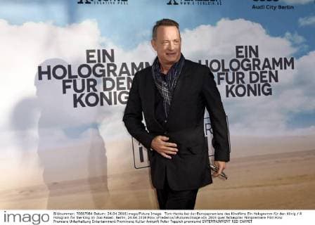 Tom Hanks bei der Europapremiere des Kinofilms Ein Hologramm für den König A Hologram for the King im Zoo Palast. Berlin, 24.04.2016 Foto:xFredericx xFuturexImage